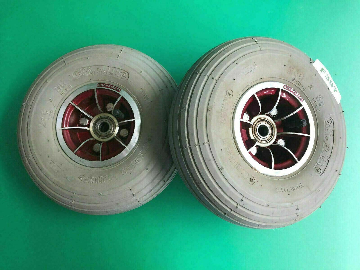 Pneumatic Front Wheels Assembly for Shoprider  Scooters #F397