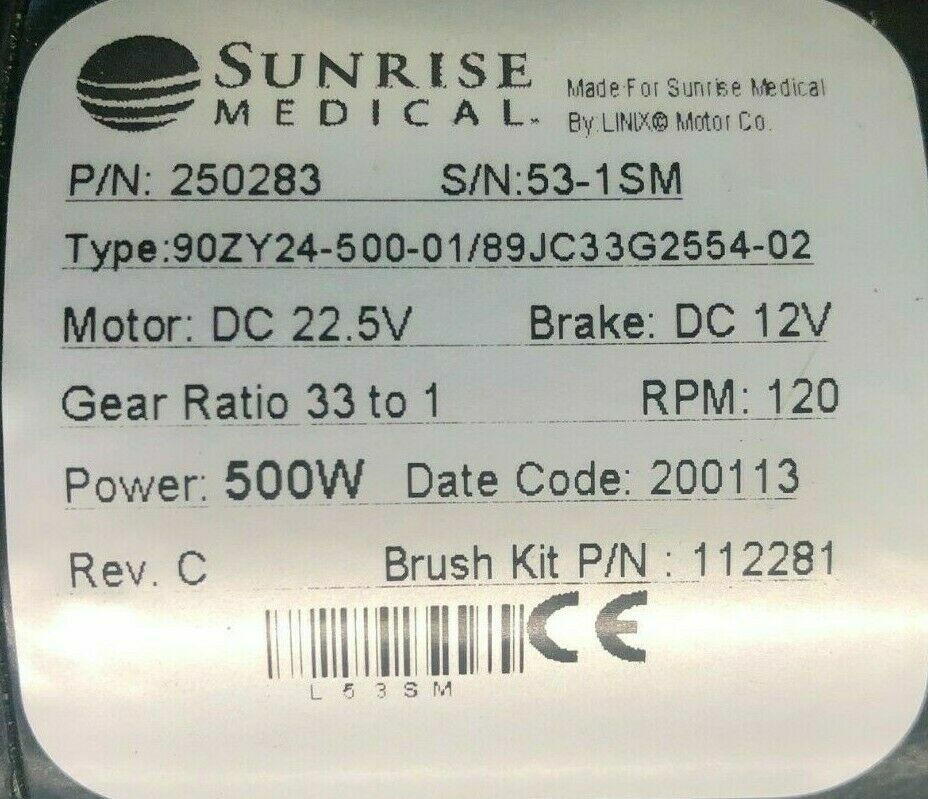 Left & Right Motors for Quickie Q700M Power Wheelchair 250282 / 250283 #H067