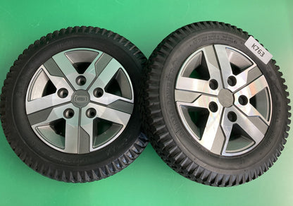 14"x3" Drive Wheels w/ Titanium Rim for Quantum J4 Power Wheelchair #K763