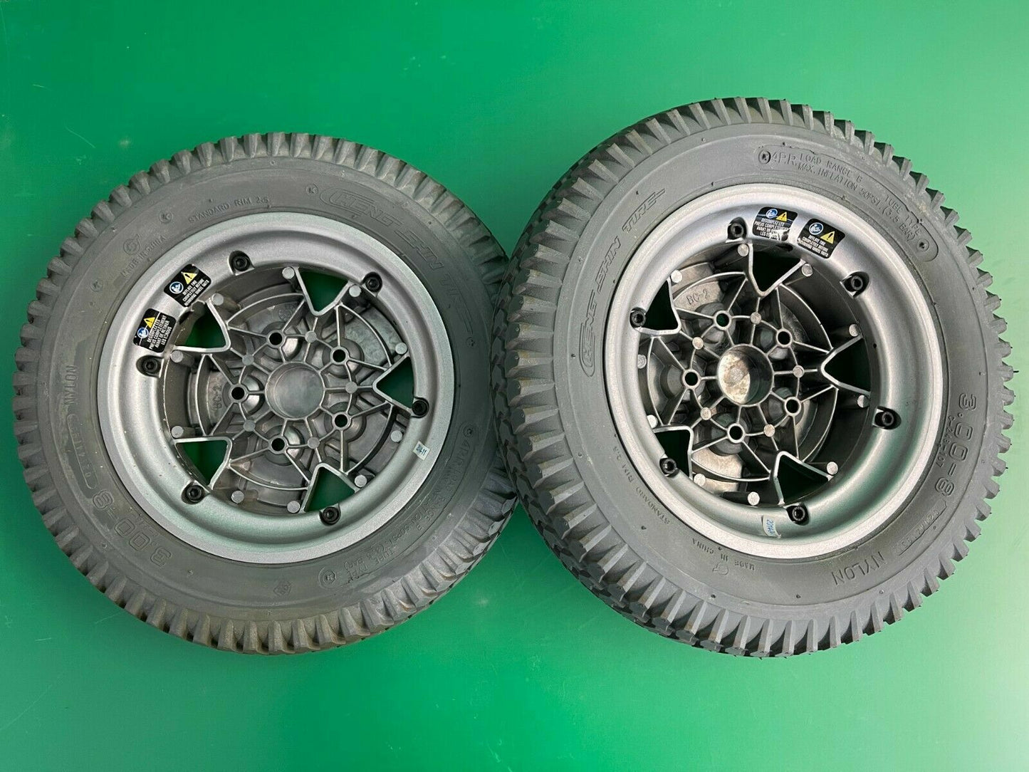 14"x3" (3.00-8) Flat Free Drive Wheel Assembly for Quantum Q6 Edge & Rival #H380