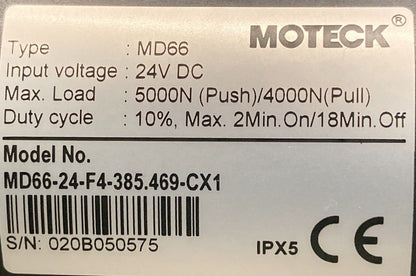 MOTECK Tilt Actuator Shoprider XLR 14 Wheelchair MD66-24-F4-385.469-CX1 #J087