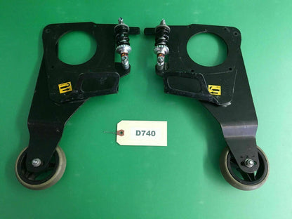 Anti-Tip Wheels & Tie Down Assembly for Permobil 2G C300 Power Wheelchair  #D740