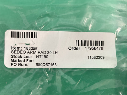 NEW* 12" Left Hand SEDEO Arm Pad for Quickie Power Wheelchairs 163356 #L152
