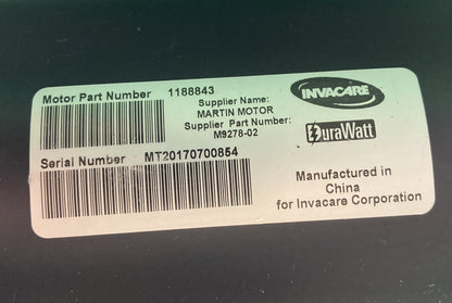 MOTORS FOR INVACARE TDX SP II 1188843 / M9278-02 / 1163412 - 1163413 #K972