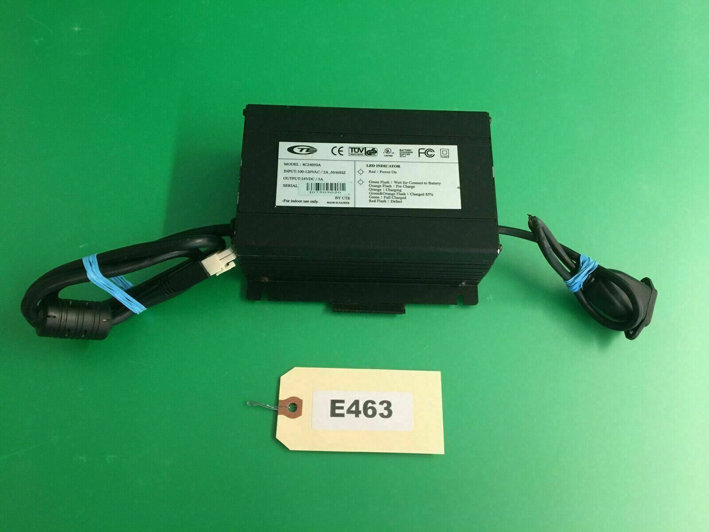 24 Volt 5 Amp On-Board Battery Charger for Invacare Pronto M91 4C24050A #E463