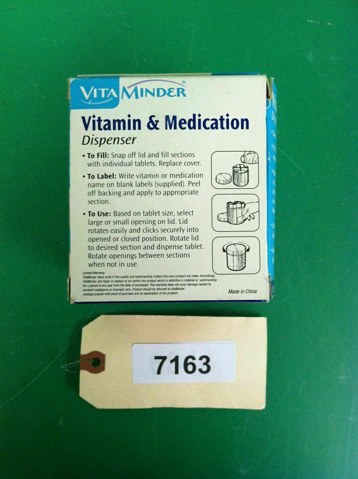 Vita Minder Vitamin & Medication Dispenser