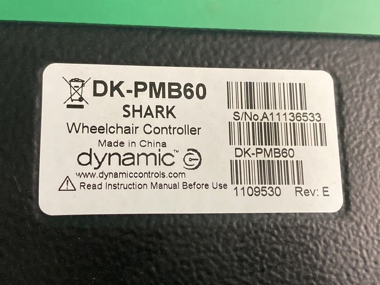 Dynamic DK-PMB60 1109530 Power Wheelchair Control Module SHARK  #J043