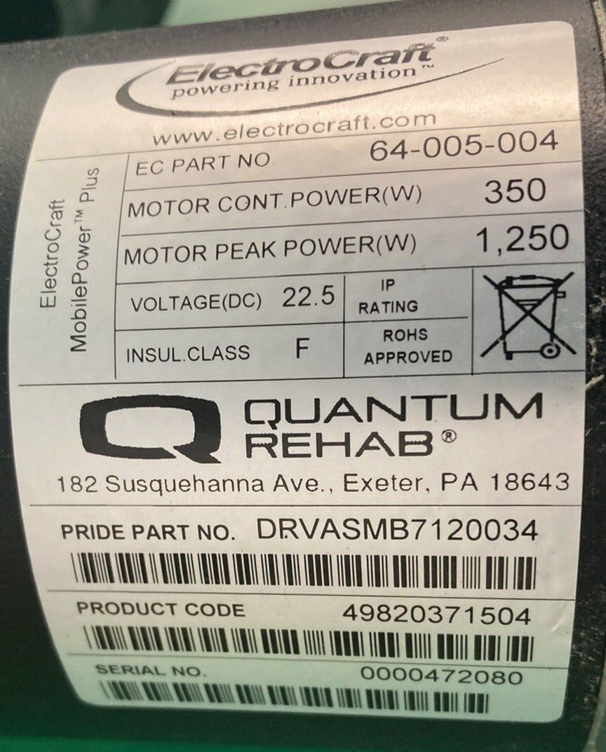 Motors for Quantum 1450 / Jazzy 1450 DRVASMB7120035 DRVASMB7120034 -VR2* #i834