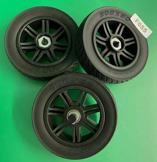 200x50 Rear Wheels & Front Tire Assembly for Drive Scout Mobility Scooter #F655