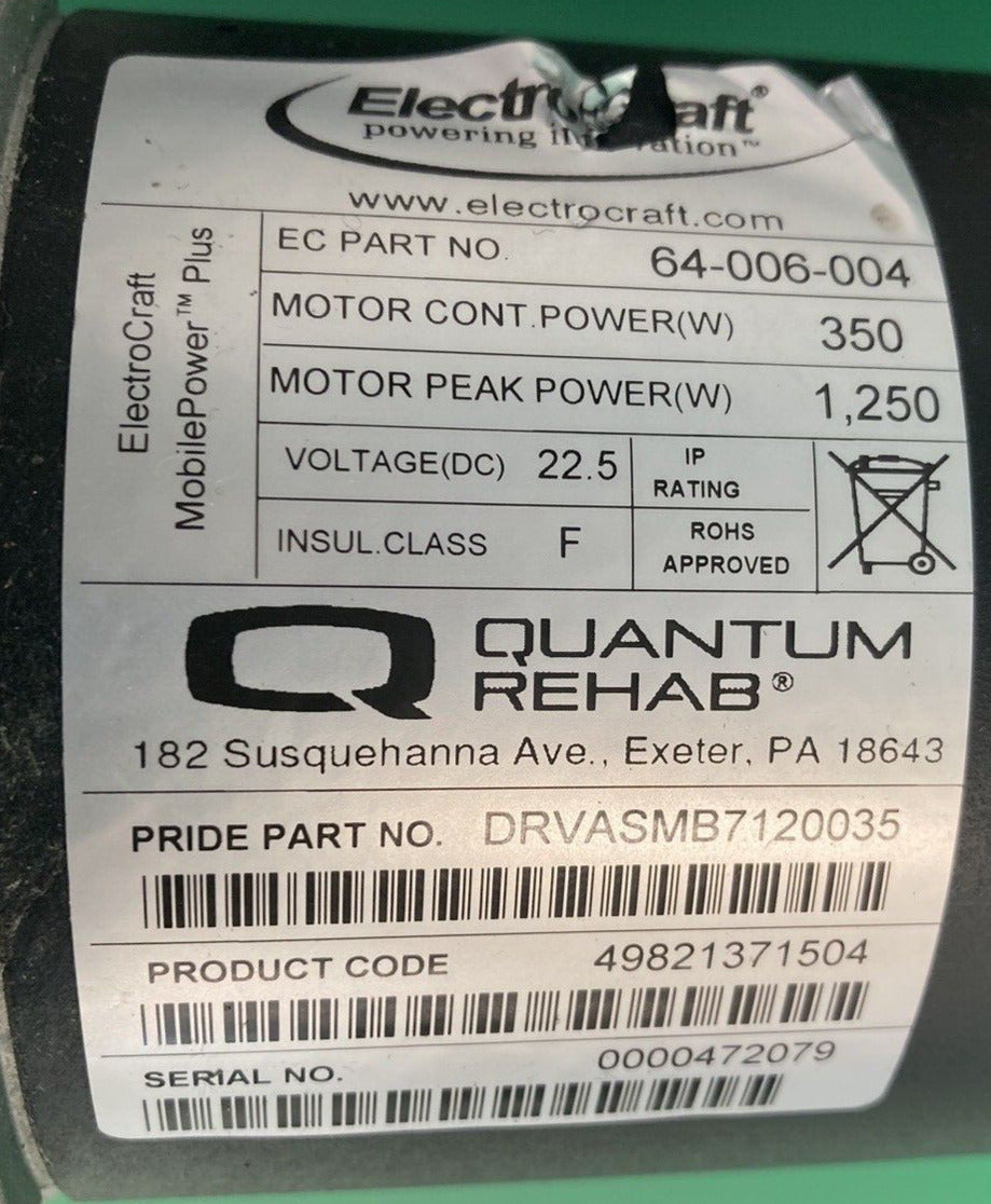 Motors for Quantum 1450 / Jazzy 1450 DRVASMB7120035 DRVASMB7120034 -VR2* #i834