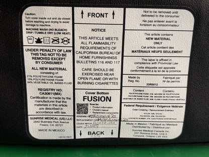 Jay Fusion Gel Seat Cushion for Wheelchair 16"W x 19"D (JFUSION1619) #L028
