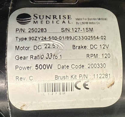 Left & Right Motors for Quickie Q700M Power Wheelchair 250282 / 250283 #K311