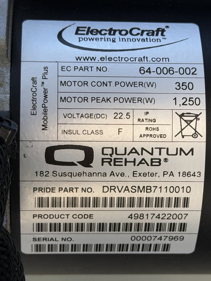 3800 RPM Motors for the Quantum Edge HD - DRVASMB7110009 - DRVASMB7110010 #L158