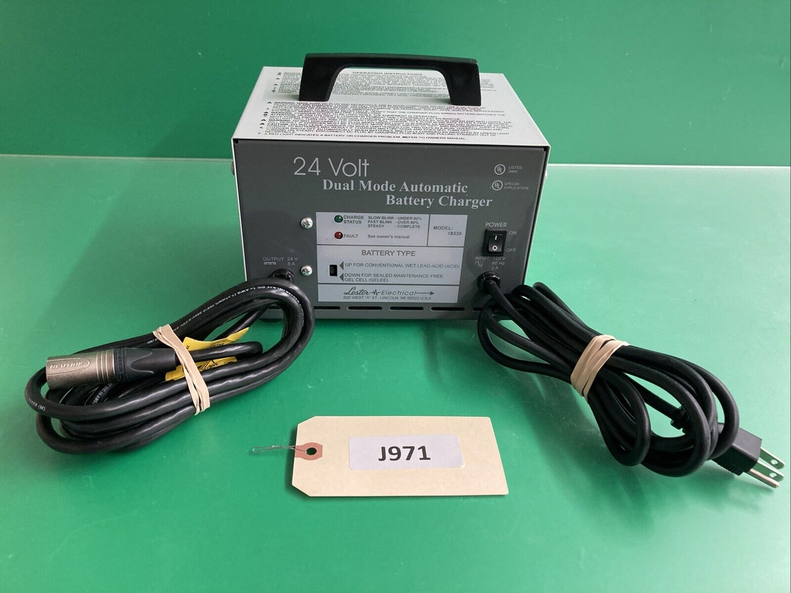 Lester Electrical 24V 8A Dual Mode automatic wheelchair charger