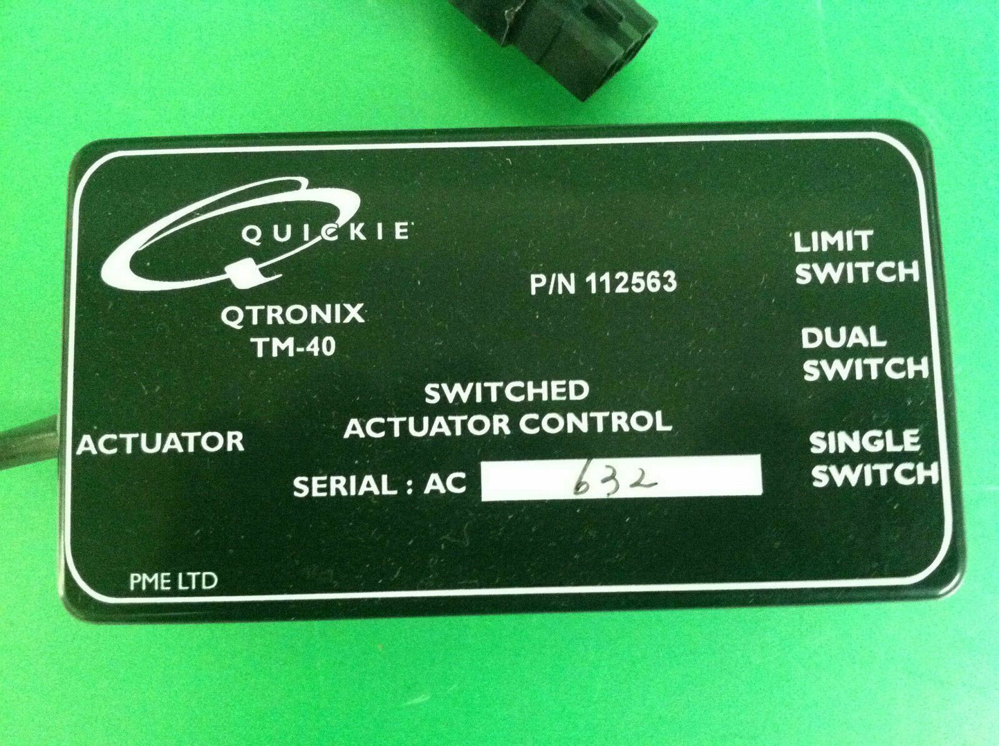 Quickie Qtronix TM-40 Switched Actuator Control P/N 112563  #7728