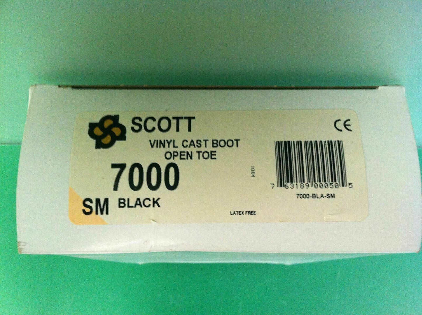Scott Vinyl Cast Boot Open Toe Black (SMALL)(7000) #7201
