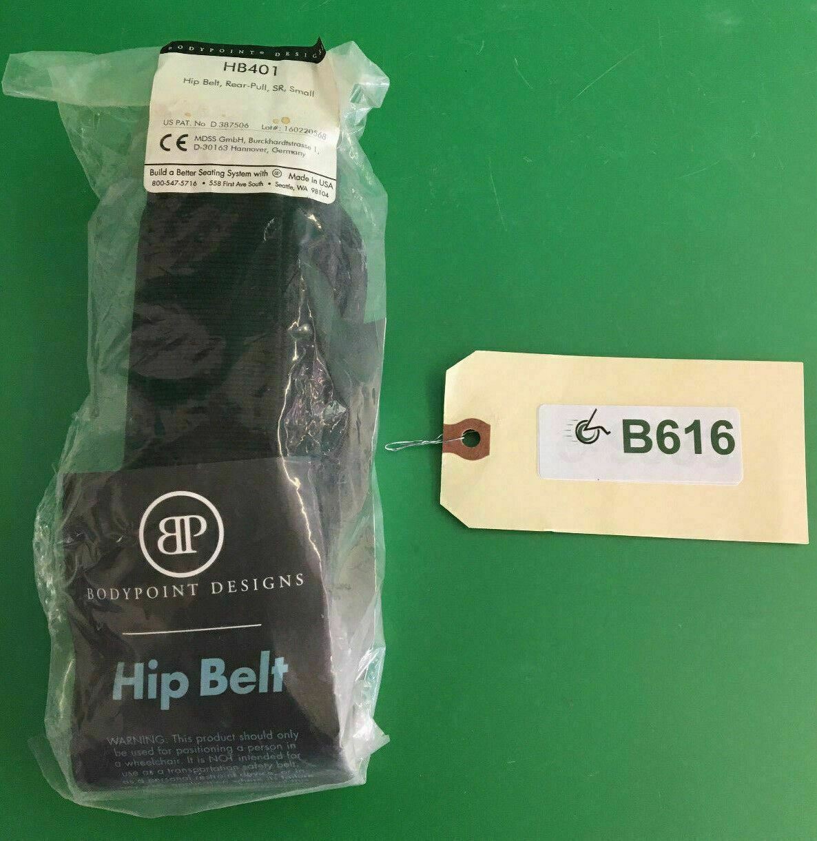 Bodypoint Hip Belt, Rear-Pull, SR, Small for Wheelchair (HB401) #B616