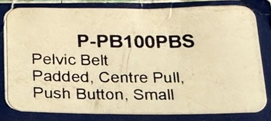 NEW* POZIFORM SMALL PUSH BUTTON PADDED CENTRE PULL PELVIC BELT P-PB100PBS #i602