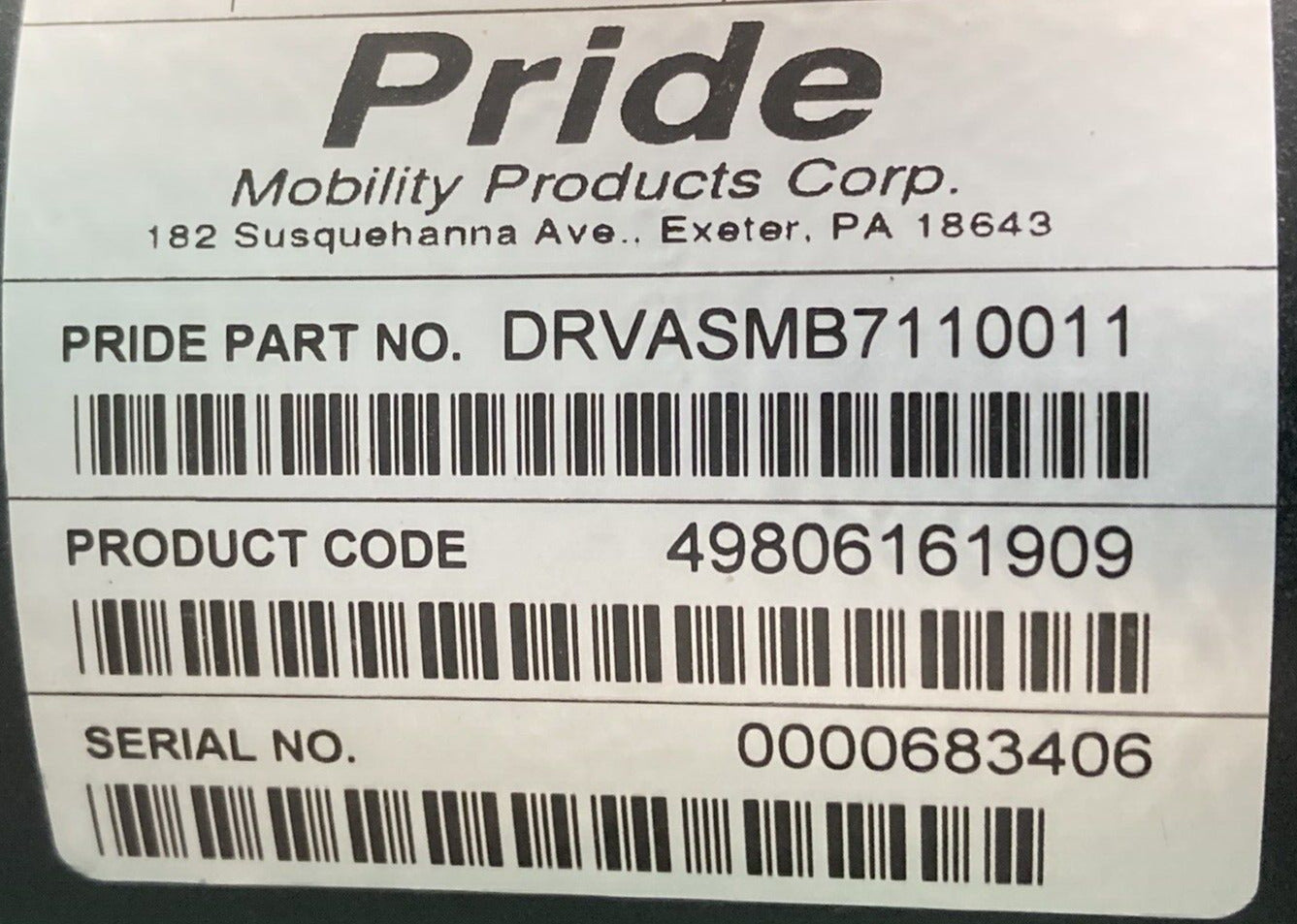Motors for Pride Jazzy Elite HD & Elite 14 DRVASMB7110011 DRVASMB7110012 #K693