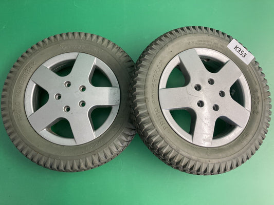 14"x3" 3.00-8 Drive Wheels for the Invacare TDX SP Power Wheelchair #K353