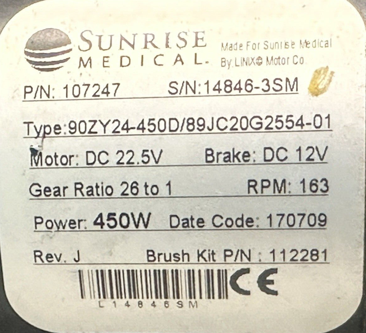Left & Right Motors for Quickie QM710 Power Wheelchair 107247 / 107248 #J120