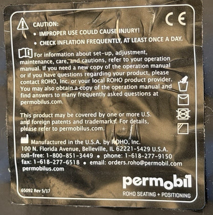Roho Air Cushion w/ Pump & Cover 23.50" X 21.75" X 4.25" 1R1312C #L280
