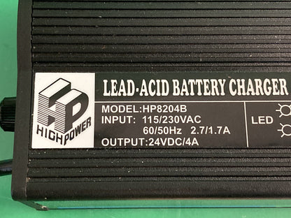 24V 4A HP8204B Battery Charger for Drive Pride, Invacare & Golden Scooters #K209