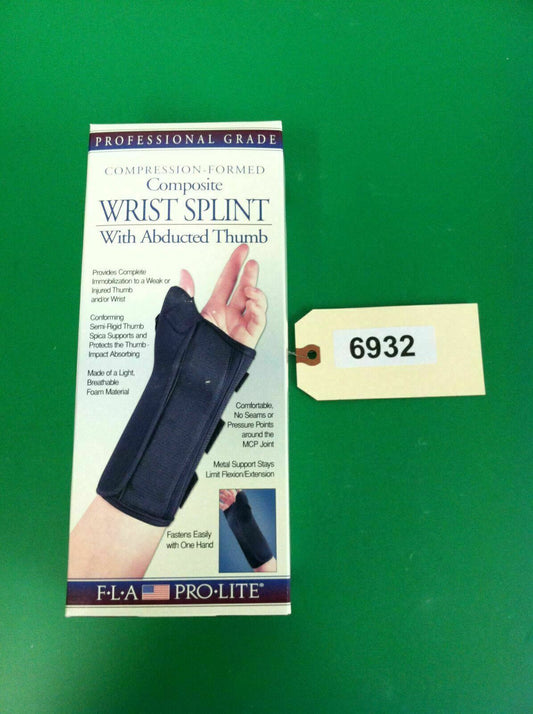 FLA Compression Formed Composite Wrist Splint With Abducted Thumb XL LEFT #6932