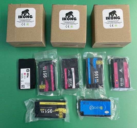NEW* KONG LXTEK HP INK 2 CYAN,1 YELLOW, 4 MAGENTA & 9 XL BLACK CARTRIDGES