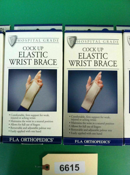 FLA Hospital Grade Cock Up Elastic Wrist Brace *SET OF 4* 2 XL's & 2 XS's #6615