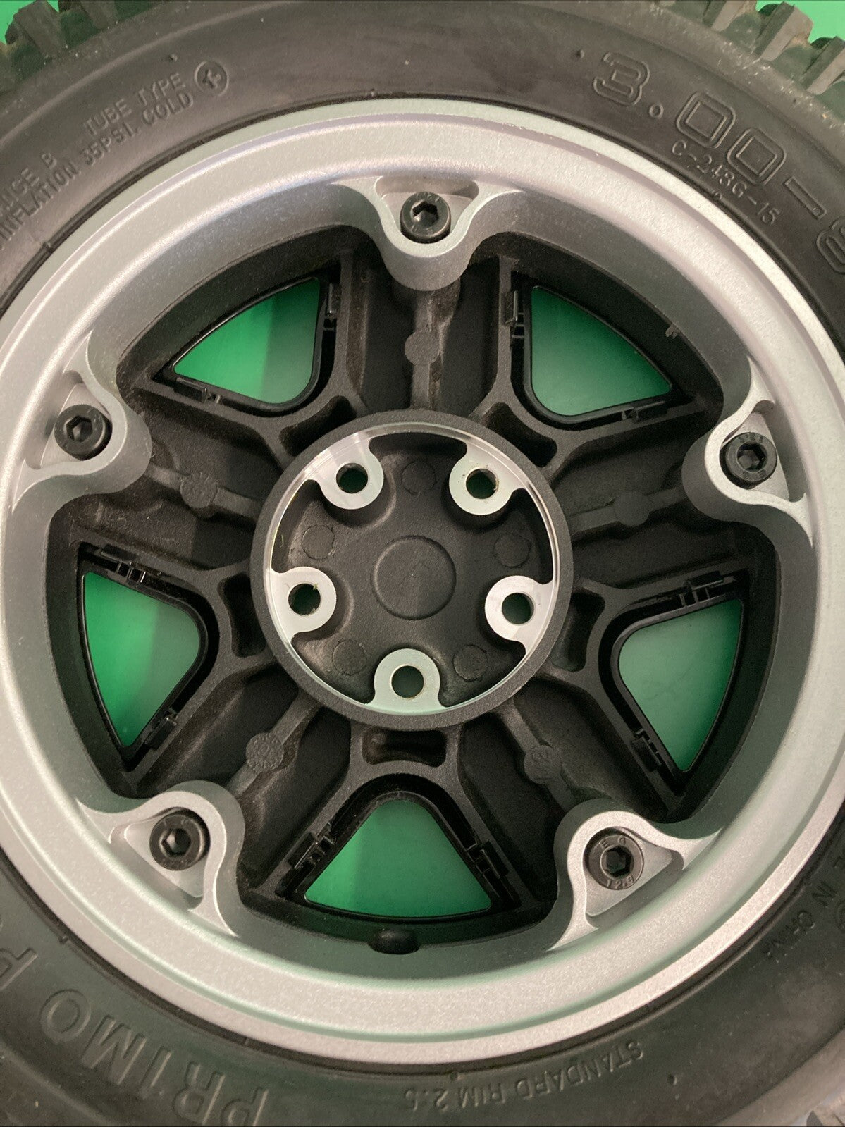 14"x3" 3.00-8 Flat Free Drive Wheels for the Invacare TDX SP II Powerchair #K379