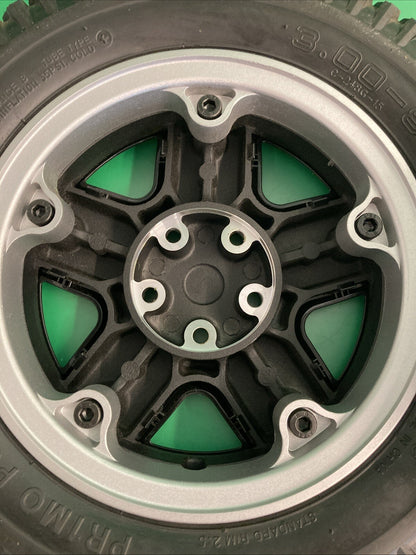 14"x3" 3.00-8 Flat Free Drive Wheels for the Invacare TDX SP II Powerchair #K379