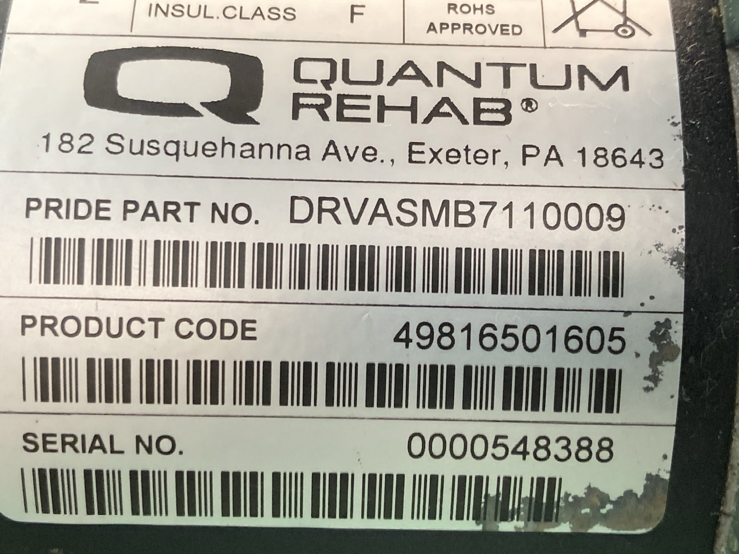 3800 RPM Motors for the Quantum Edge HD - DRVASMB7110009 - DRVASMB7110010 #L042