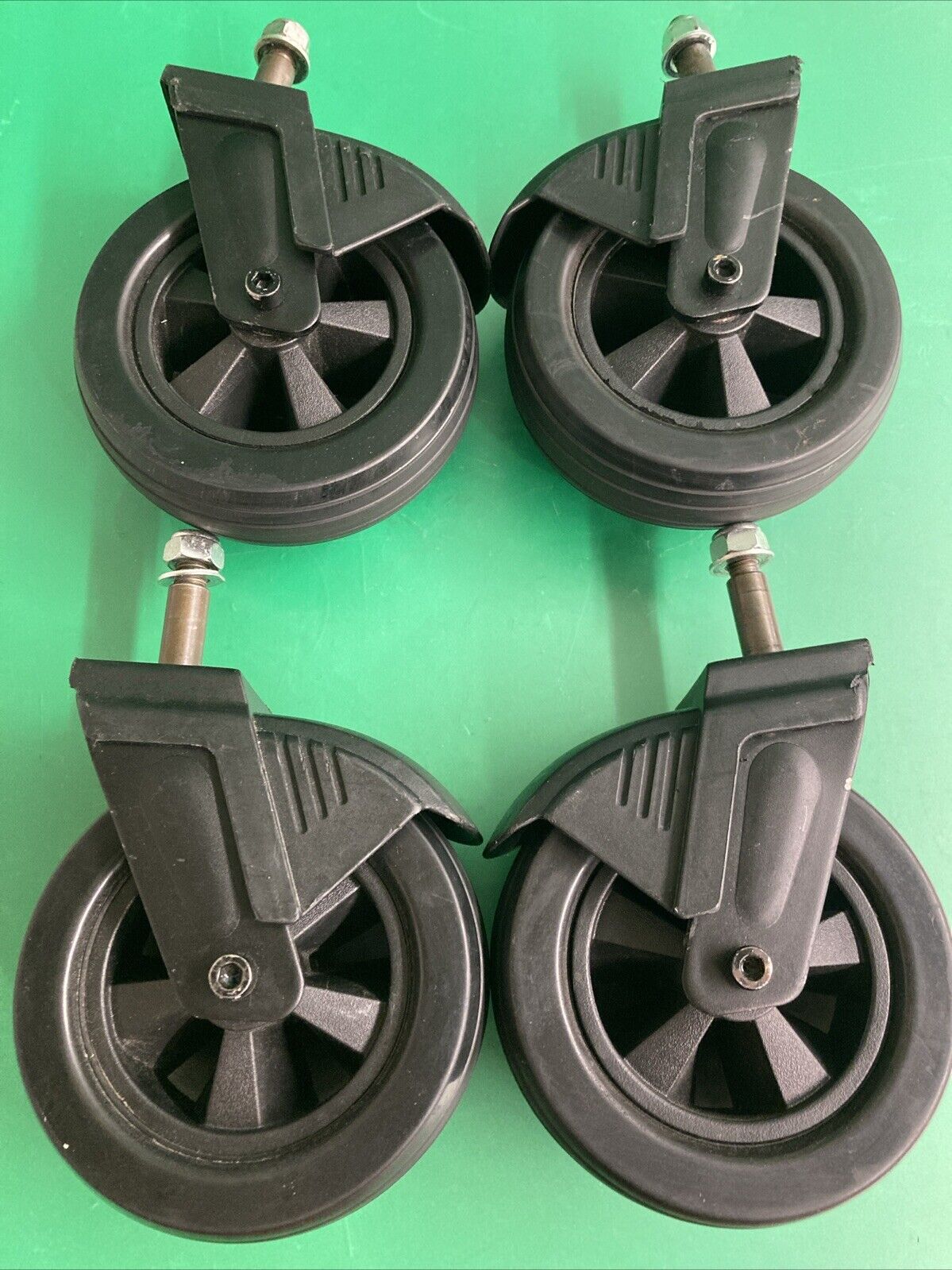 Set of 4 Caster Wheels & Forks for the Golden Compass Sport Wheelchair #J977