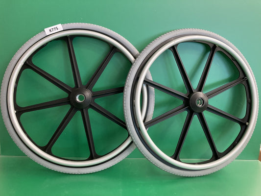 24" x 1 3/8" Solid Flat Free Wheels for Motion Composites Wheelchairs #K775