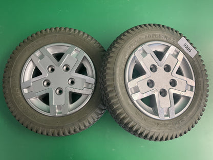 14"x3" (3.00-8) Flat Free Drive Wheel Assembly for Quantum Q6 Edge & Rival #i096