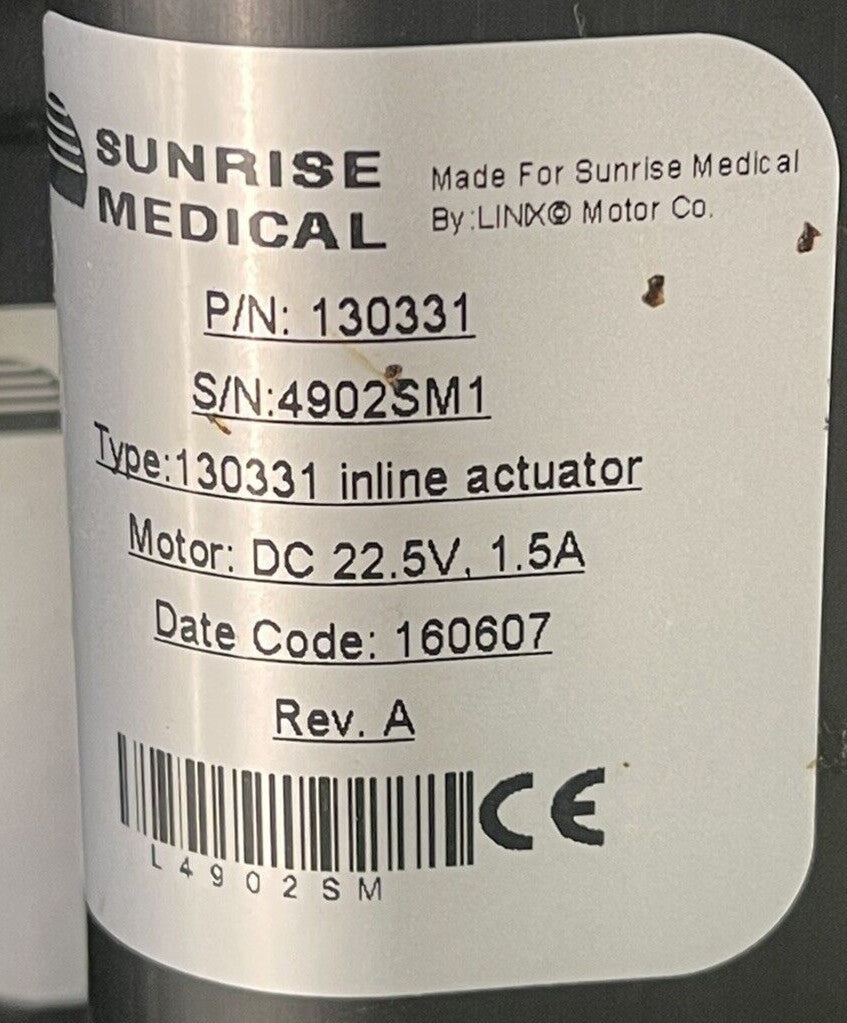 Quickie Center Mount Power Elevating Power Articulating Footrest Assembly #i301