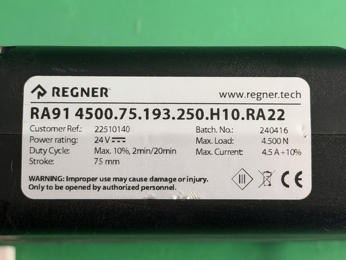 Quickie Regner 22510140 Wheelchair Actuator RA91 4500.75.193.250.H10.RA22 #L013