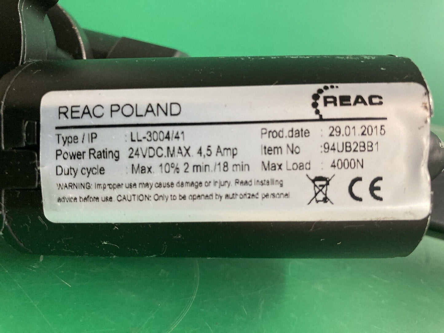 Recline Actuator - Model: ACT8120001 for RE3004/41 Quantum wheelchairs #K215