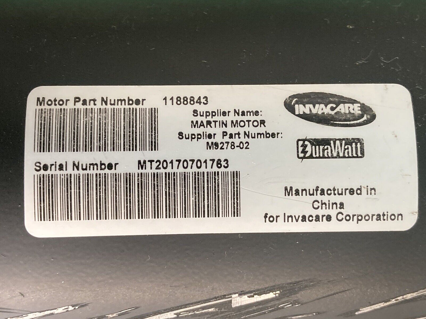 MOTORS FOR INVACARE TDX SP II 1188843 / M9278-02 / 1163412 - 1163413 #J764