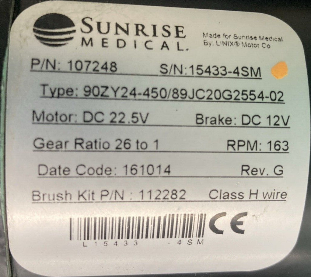 Motors for Quickie Pulse 6 Power Wheelchair 107247 / 107248 #K250