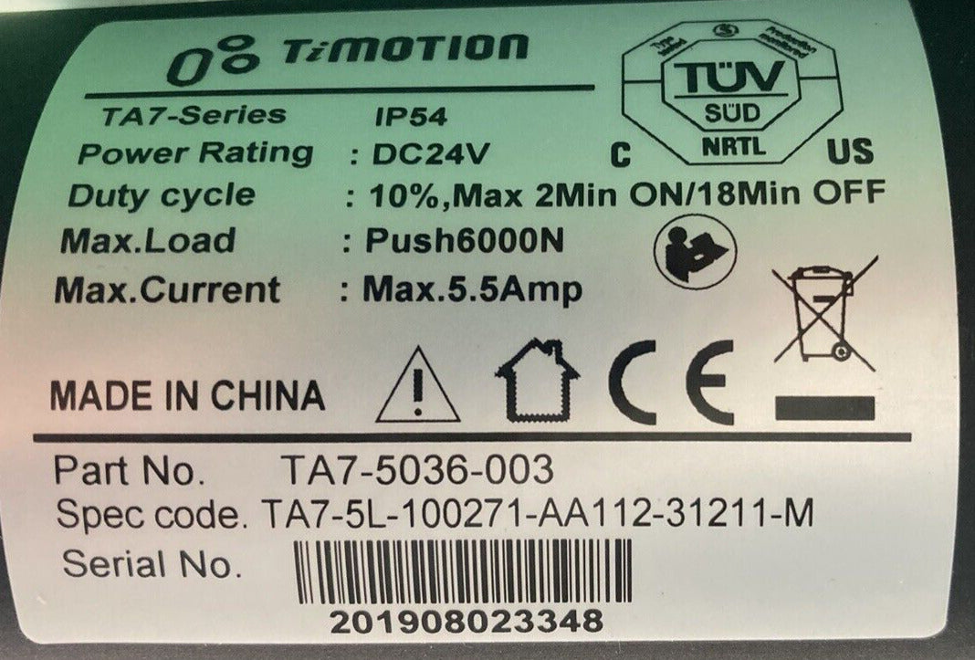 TiMOTION Motor Actuators for Power Bed TA7-5036-004 / TA7-5036-003 #J545