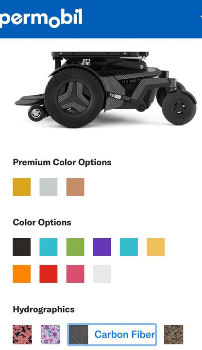 2021 Permobil F3 Wheelchair w/ Power Elevate,Tilt,Recline,Legs LIGHT KIT* LM7608