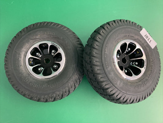 Dark Gray Drive Wheel Assembly for the Pride J6 Wheelchair -FULL TREAD* #J811