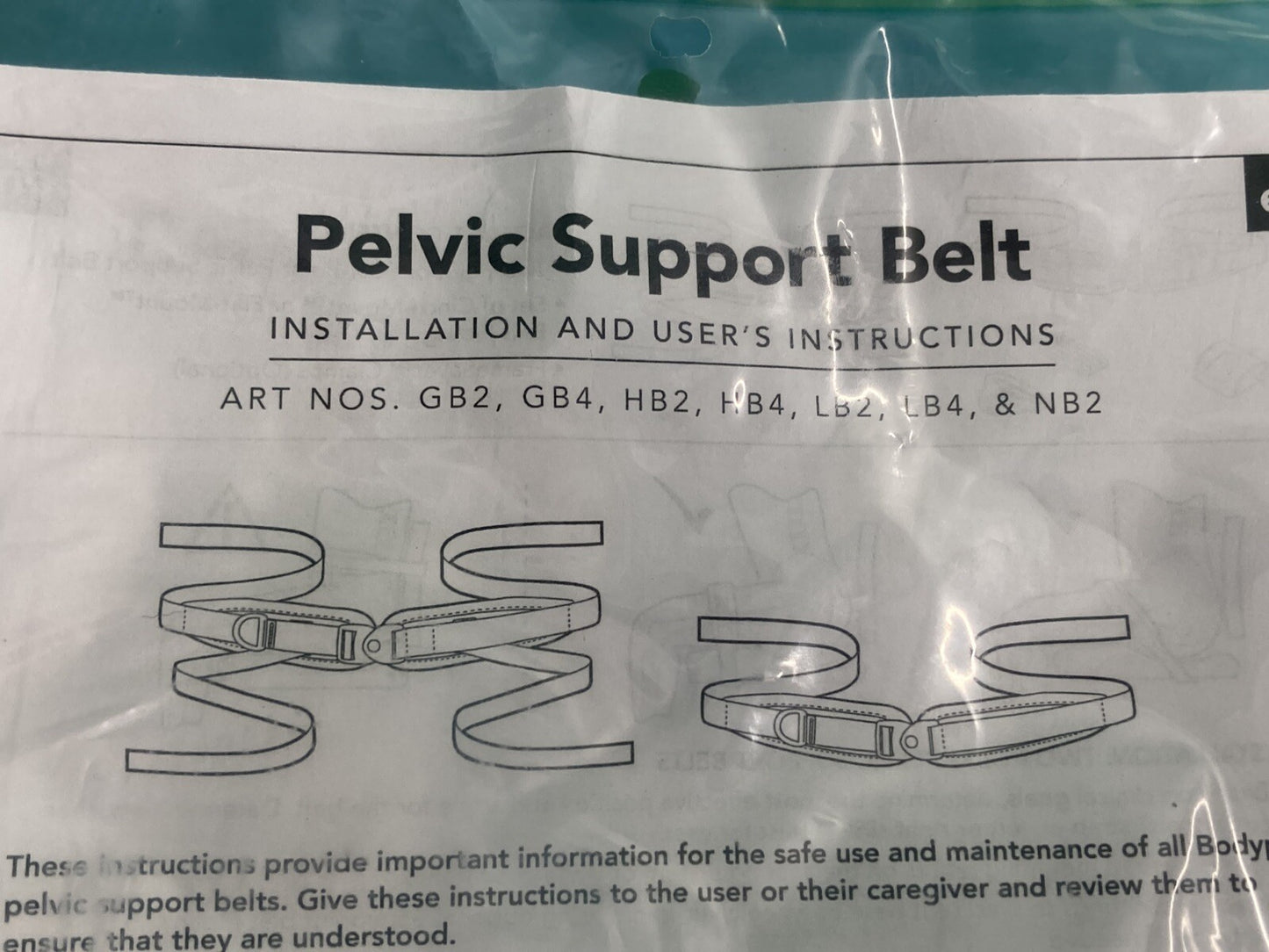 NEW Bodypoint Pelvic Hip Support Belt  NON PADDED Cinch Mount NB205M-B2 #K648