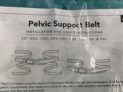 NEW Bodypoint Pelvic Hip Support Belt  NON PADDED Cinch Mount NB205M-B2 #K648