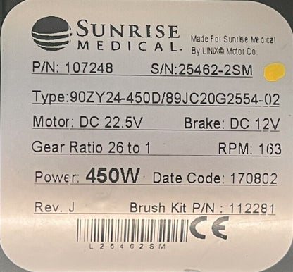 Left & Right Motors for Quickie QM710 Power Wheelchair 107247 / 107248 #i213