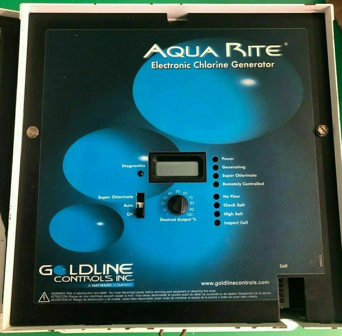 GOLDLINE CONTROLS INC. ELECTRONIC CHLORINE GENERATOR CONTROL UNIT*