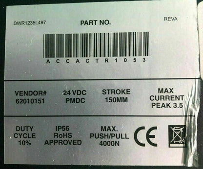 Recline Actuator Model # ACCACTR1053 for Quantum Power wheelchair  #E948