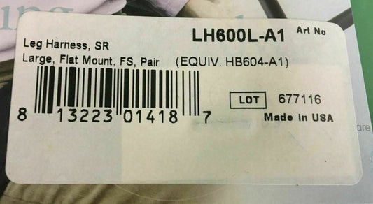 Bodypoint Leg Harness,LARGE, FLAT MOUNT, FS, PAIR for Wheelchair LH600L-A1 #B618